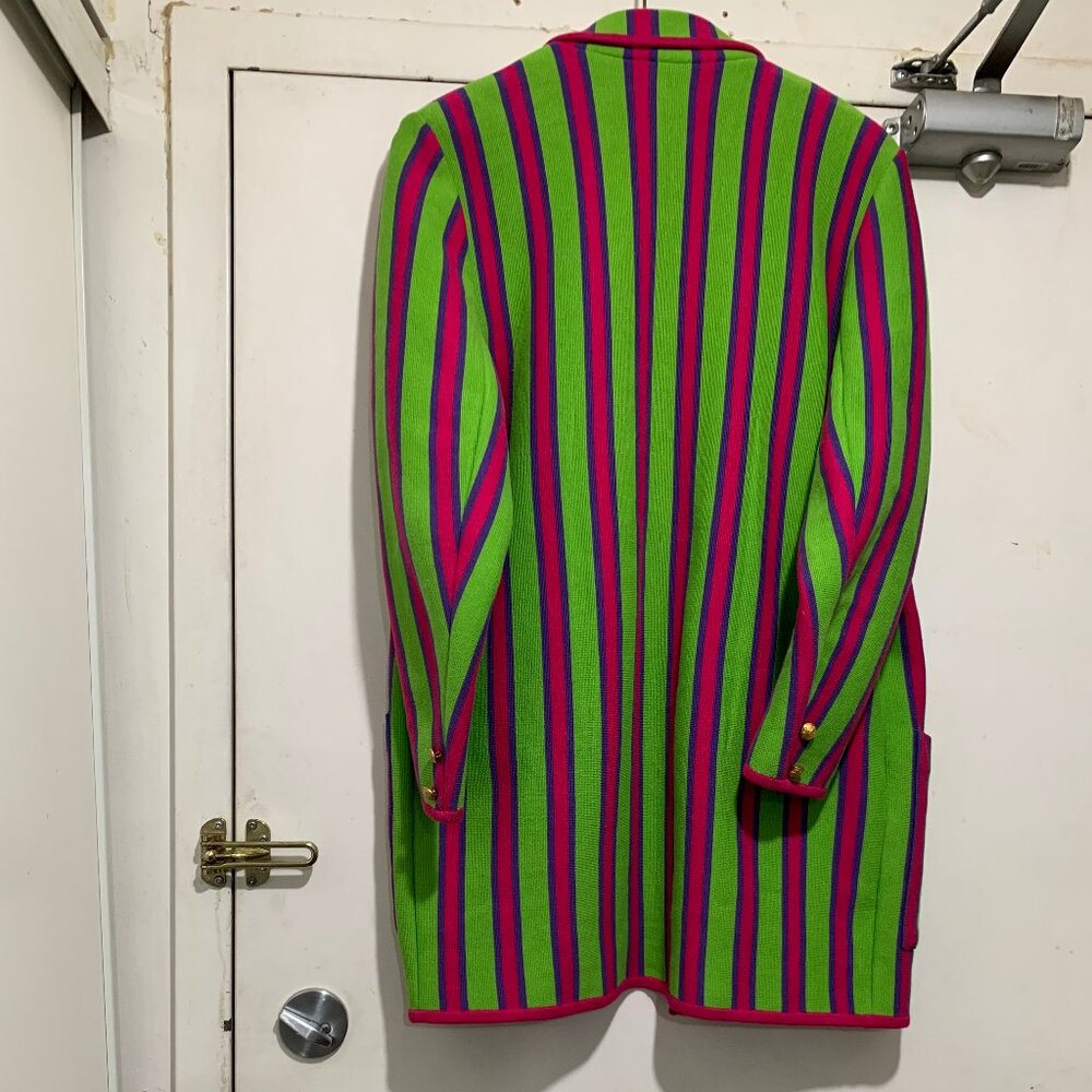 VINTAGE PORTS TRADEMARK DESIGNS WOOL STRIPE JACKETS SIZE M - Picture 3 of 14